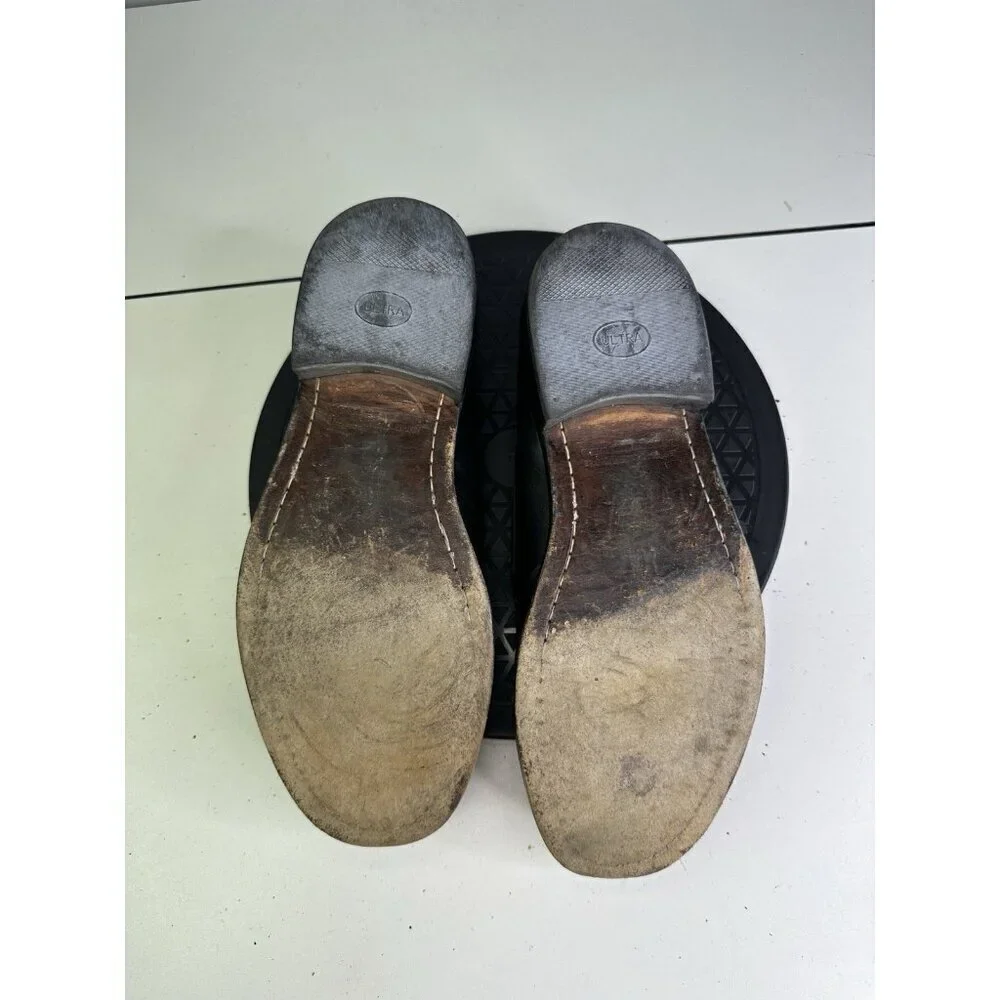 Brooks Brothers Brown Leather Vintage Oxford Loafers Shoes - 10 D - Italy